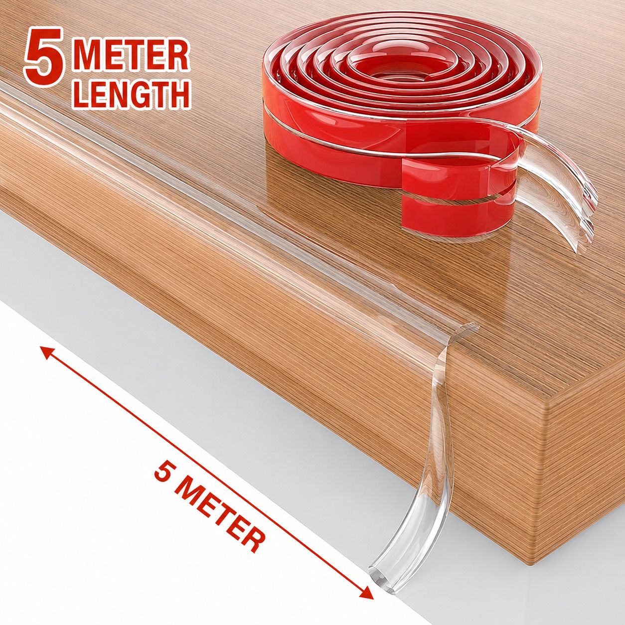 5 Meter Silicone Edge Protector Strip, Baby Proofing, Pre-Tape Adhesive Corner-image-26