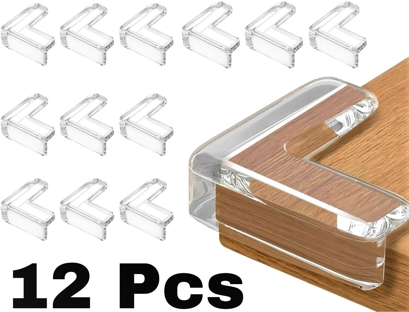 (Pack of 12) Silicon Corner Protector for Table Corner Guards for Baby Safety