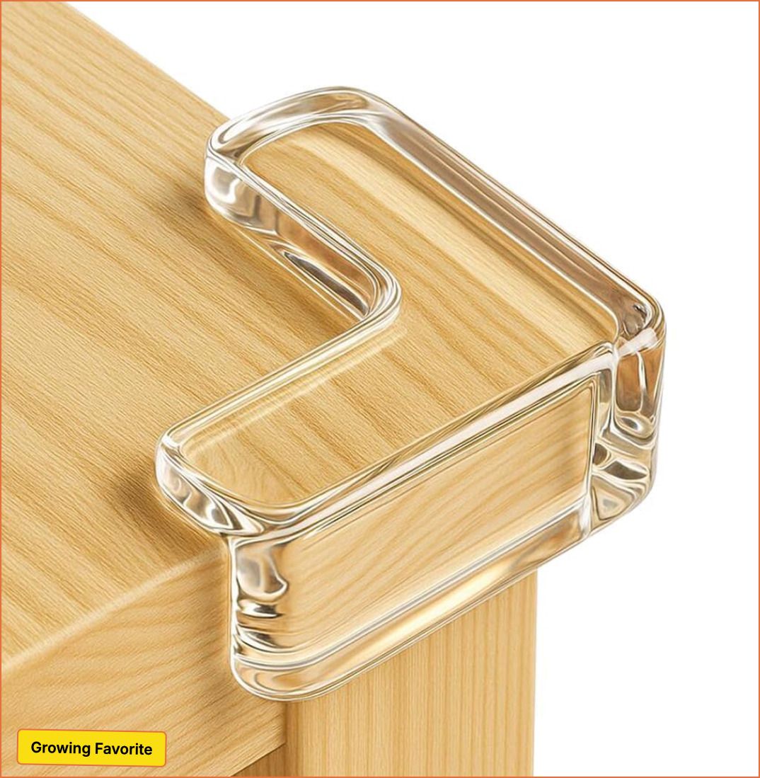 bubblino Silicone Corner Protectors | Baby Proofing Edge & Corner Guards for Sharp Edges-picture-24