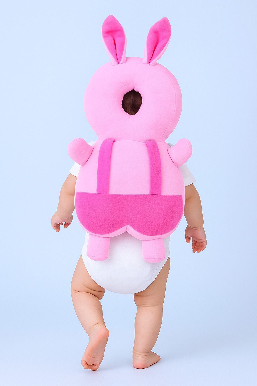 Baby Head Protection Pillow – Cute Pink Bunny Design Safety Cushion for Infants-image-38