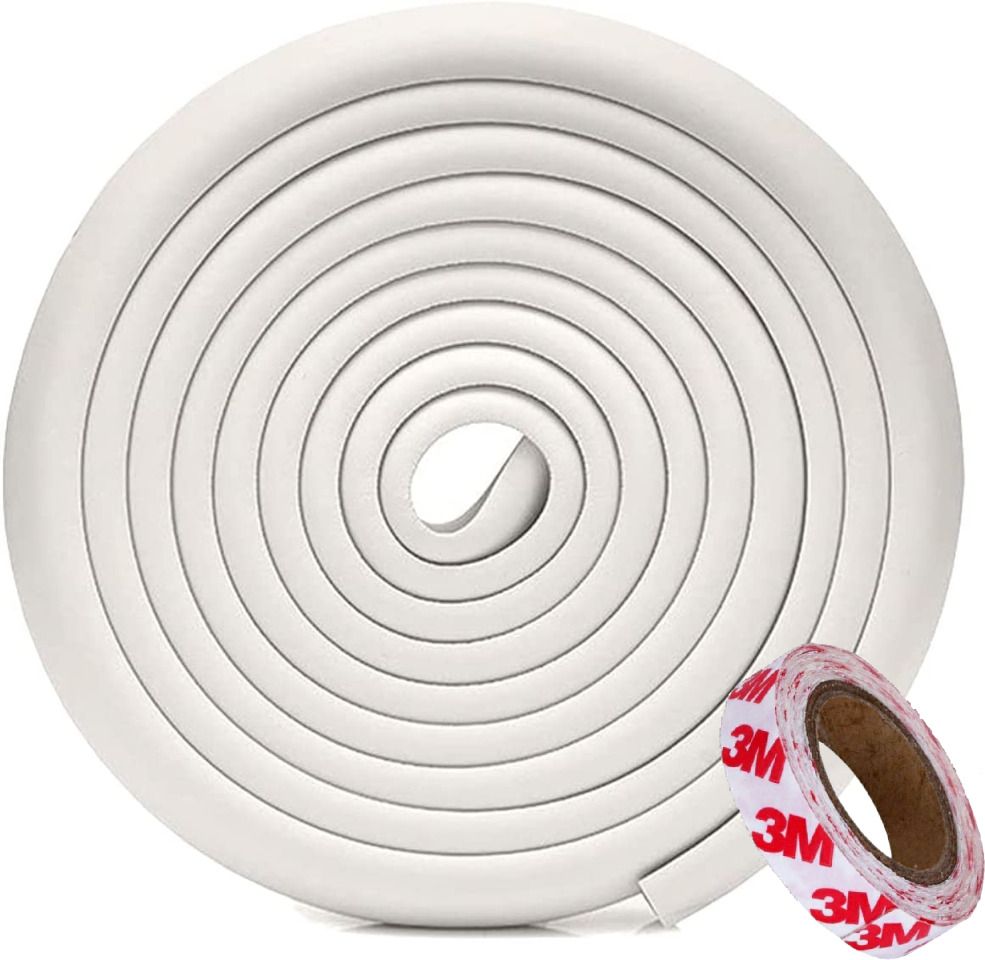 Corner Safety Strip | Corner Protector for Kids (White 5 Meters Roll)-image-23