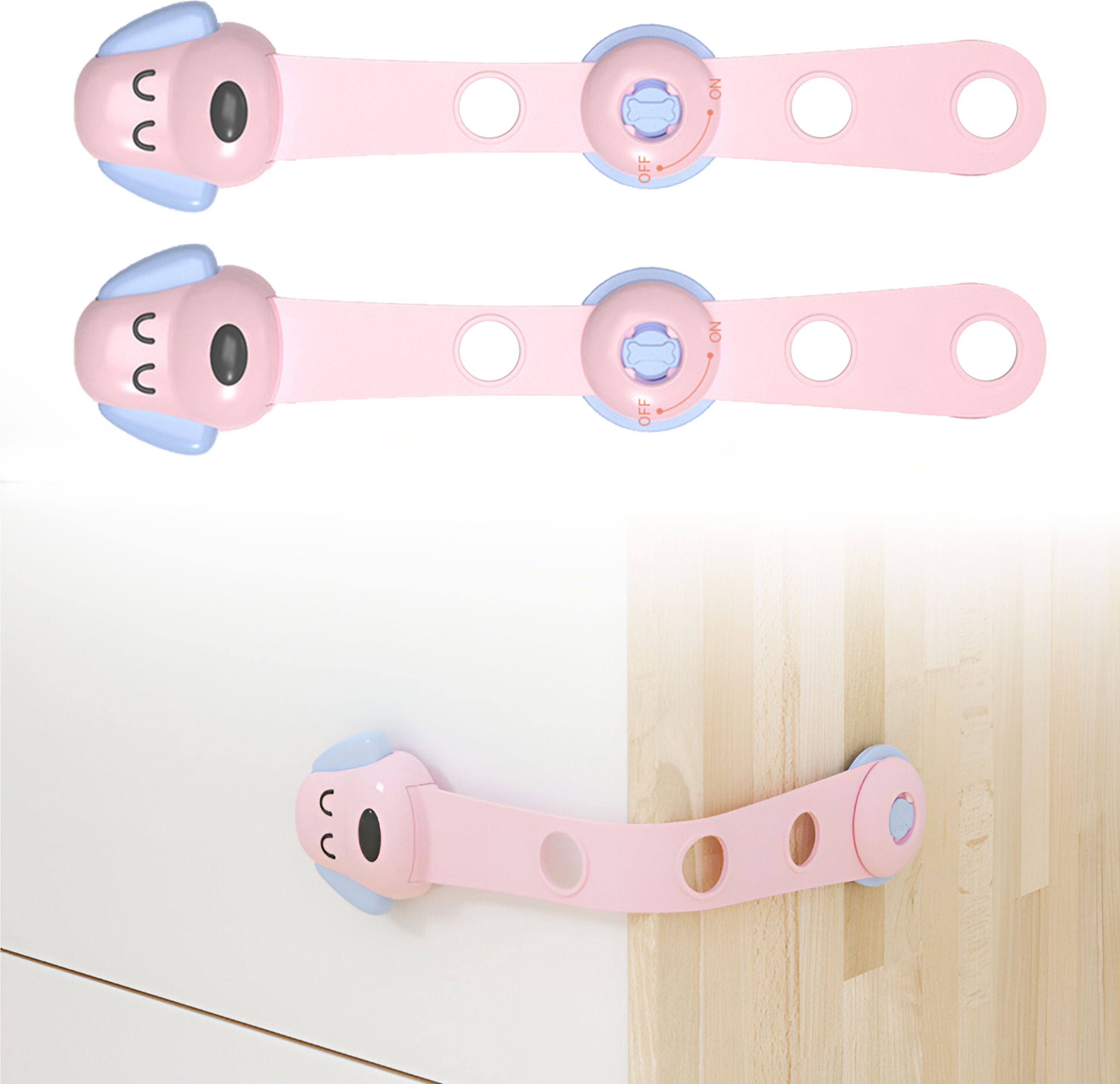Furniture Safety Locks For Kids Child Safety Lock Adjustable Lock Pink - 2 Pcs-image-38