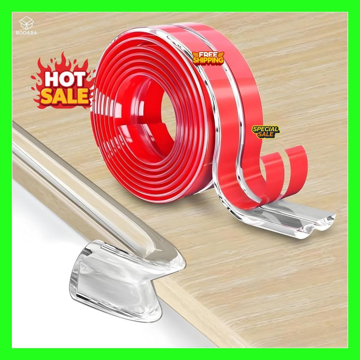 qyrix Baby Safety Edge Protector Roll with Strong Adhesive, All Apply (3 Meter)-picture-4