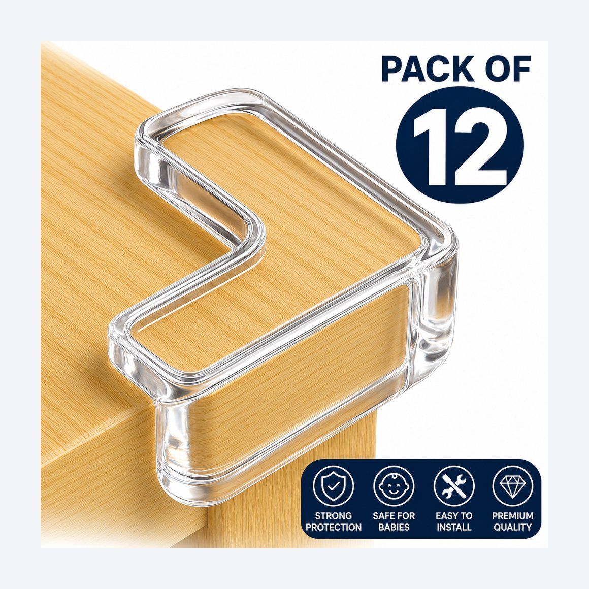 12 PCS Soft Silicone Corner Protectors for Child Proofing Marble Safe for Kids-image-7