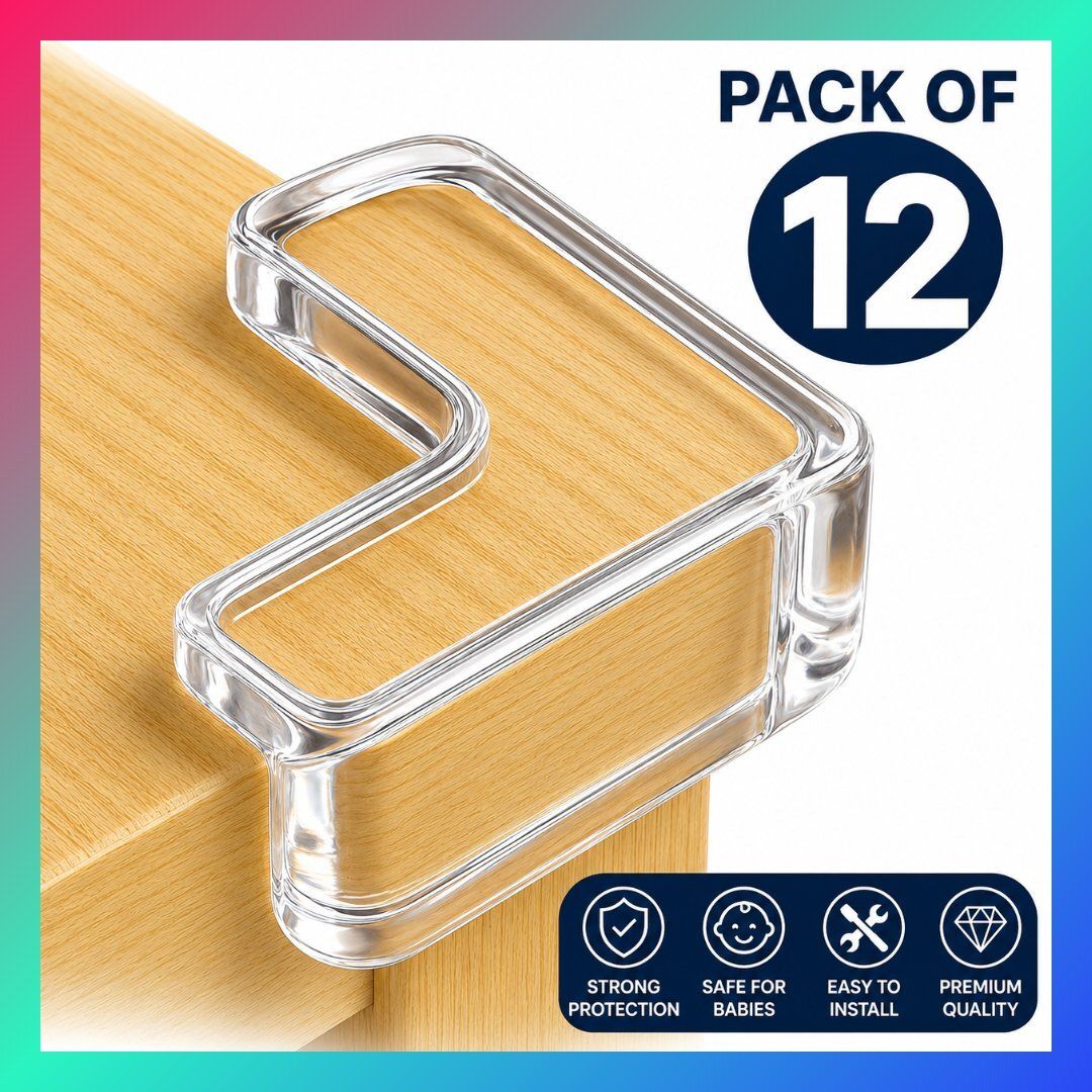 awero 12 PCS Clear Silicone Corner Protectors for Home Safety Desk Reusable-picture-38