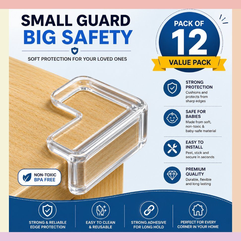 12 PCS Soft Silicone Corner Protectors for Edge Protection Wood Home Essentials-image-46