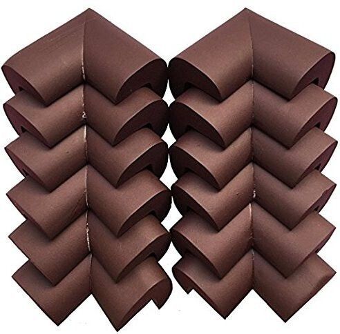 Thick Infant Kids Safety Safe Table Desk Corner Edge Cushions Guard Protectors (Pack of 12, Brown)