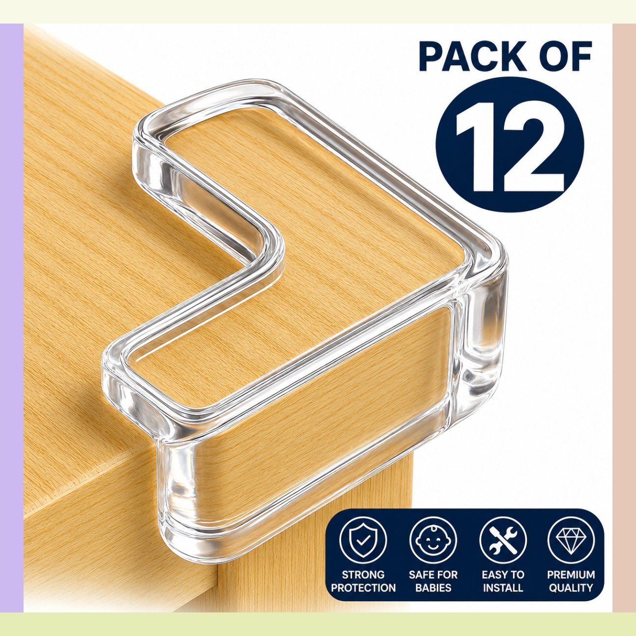 awero 12 PCS Clear Silicone Corner Protectors for Furniture Safety Furniture-picture-13