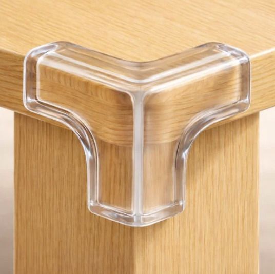 knm world Baby Safety Corner Protector 4-Pack, Clear Silicone T-Shape Edge Guard-picture-48