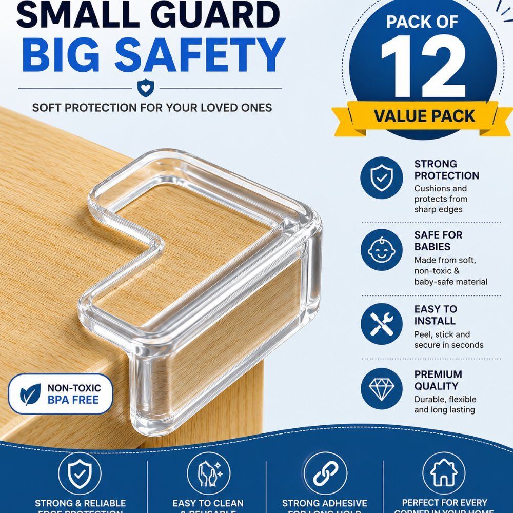 awero 12 PCS Transparent Silicone Corner Protectors for Child Safety Home-picture-27