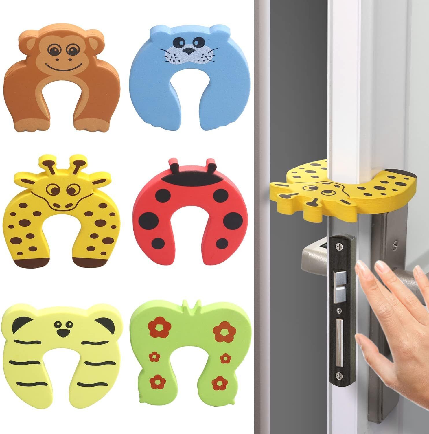 Cute Animal Cushion Foam Door Guard & Finger Pinch Protector for Kids(Pack of 4)-image-1
