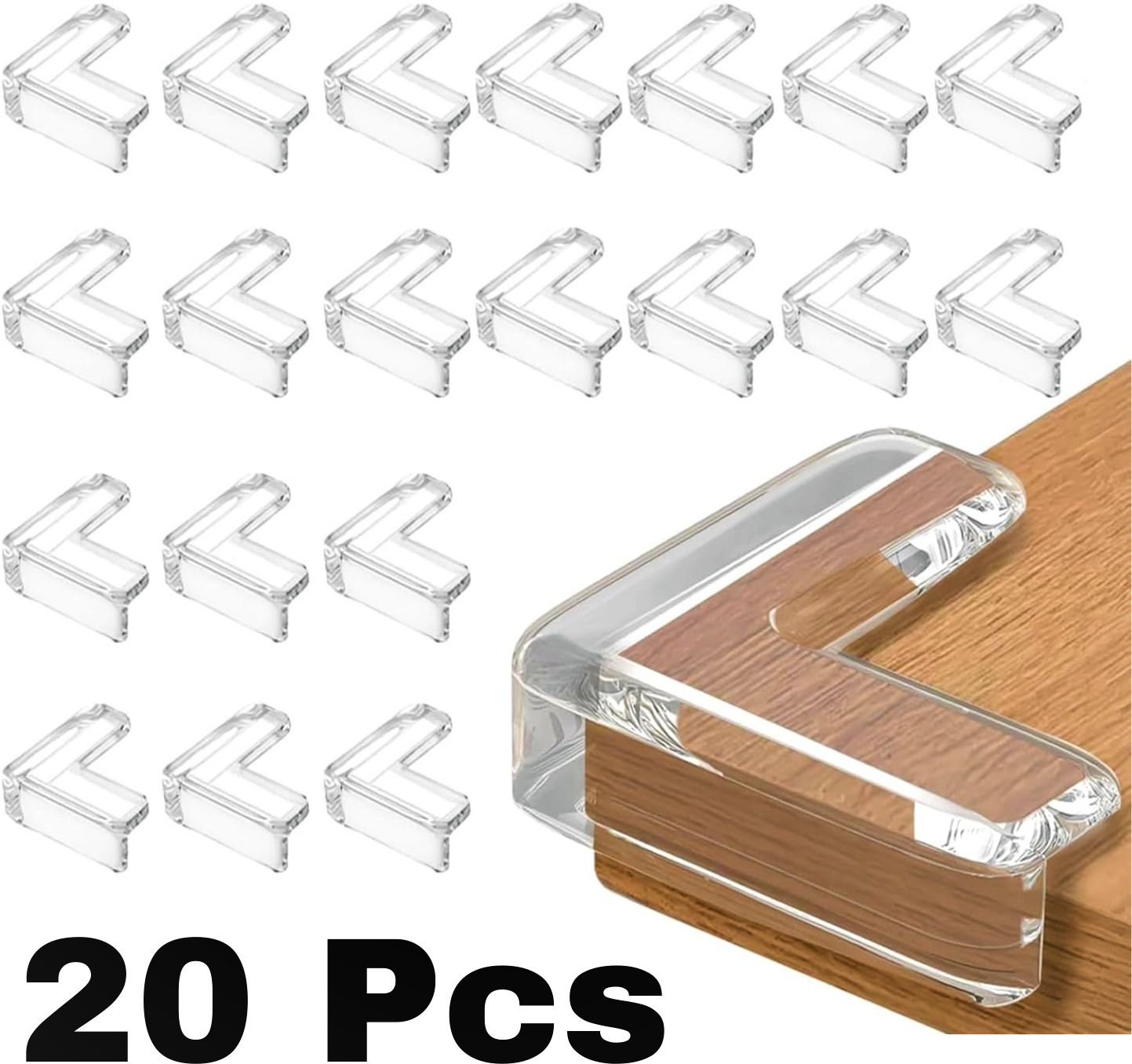 (Pack of 20) Silicon Corner Protector for Table Corner Guards for Baby Safety