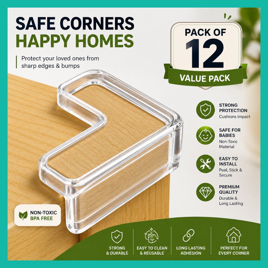 12 PCS Transparent Silicone Corner Guards for Kids Safety Table-image-30