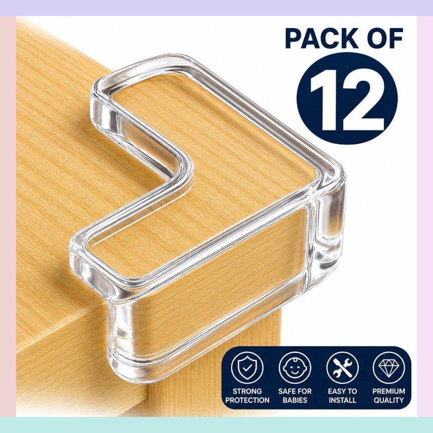 awero 12 PCS Transparent Silicone Corner Protectors for Home Safety Edge-picture-35