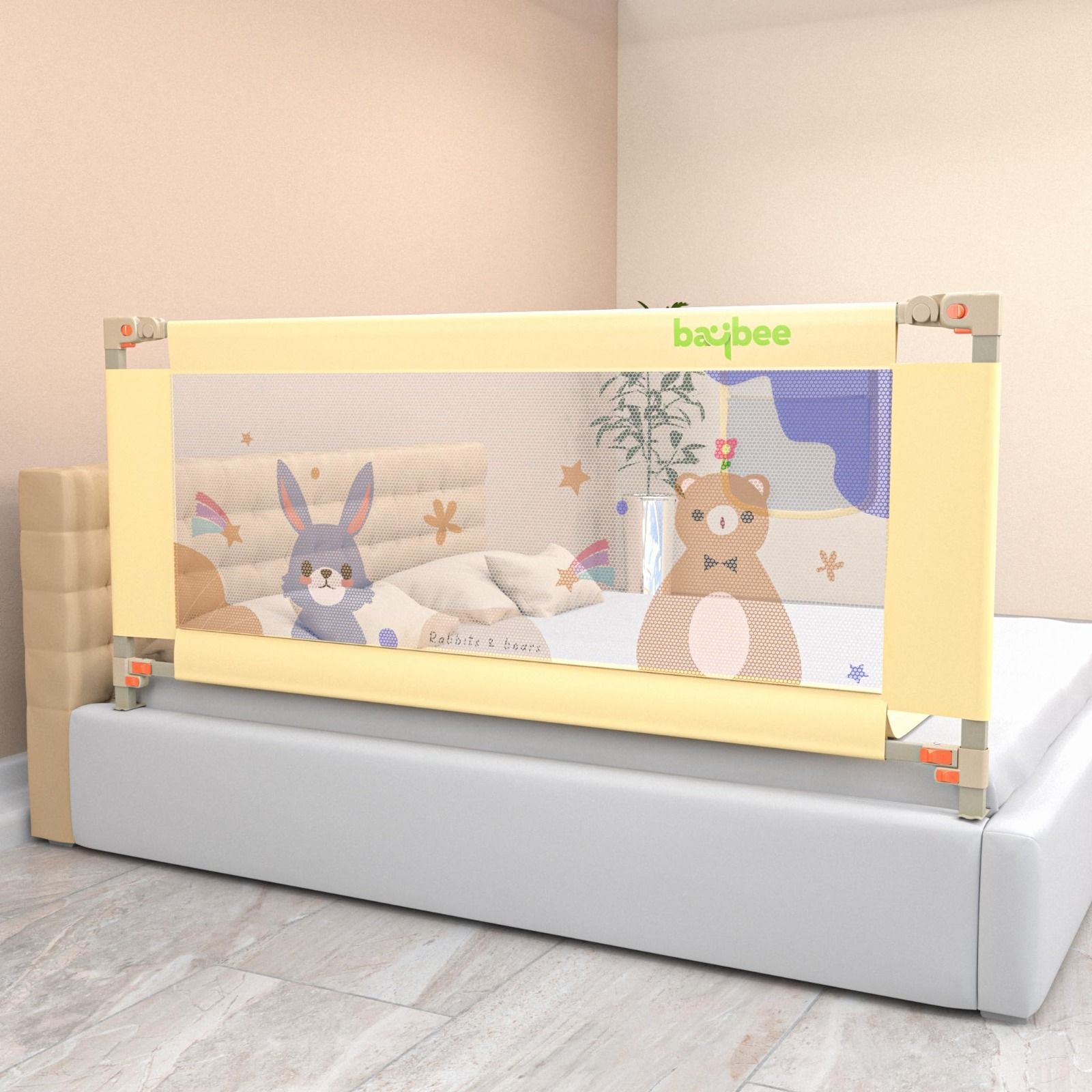 Baby Bed Rail Guard for Baby Safety with 28 Height Adjustable Side Protector-image-4