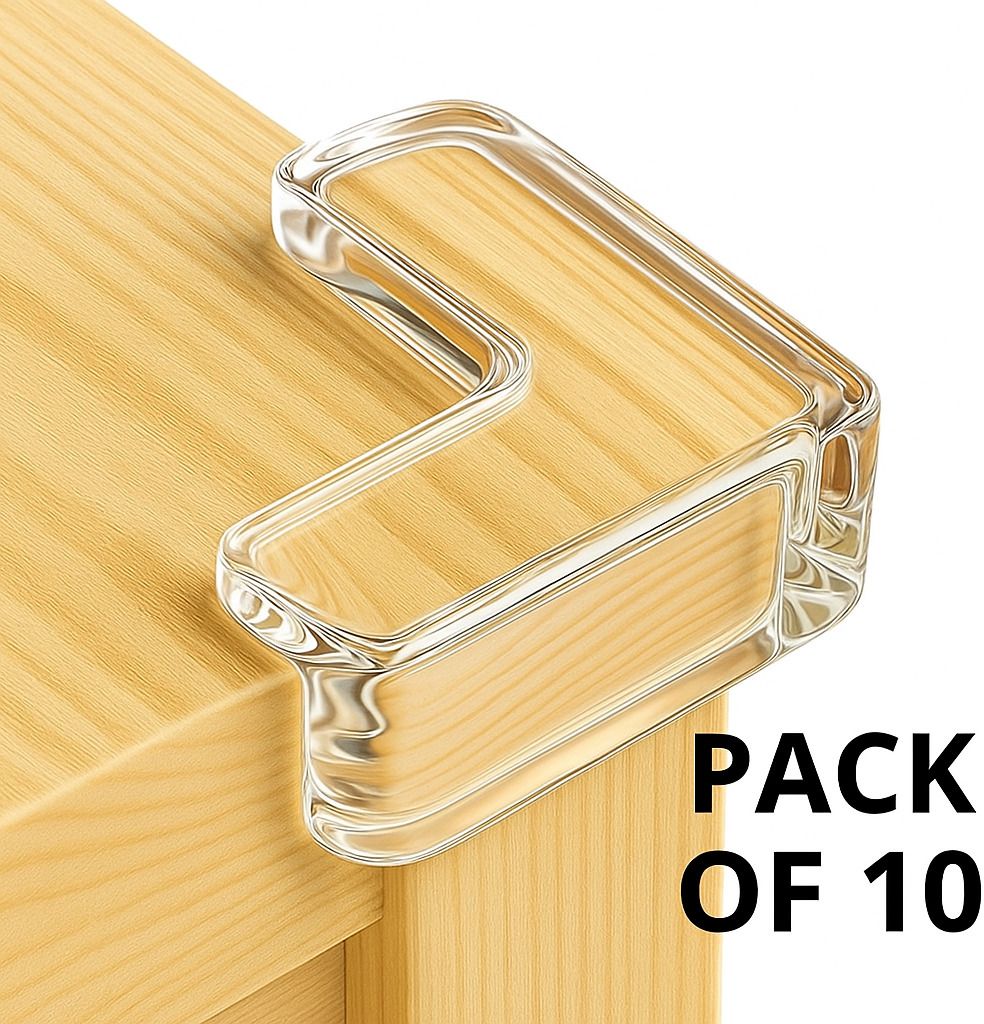(Pack of 10) Silicon Corner Protector for Table Corner Baby Safety