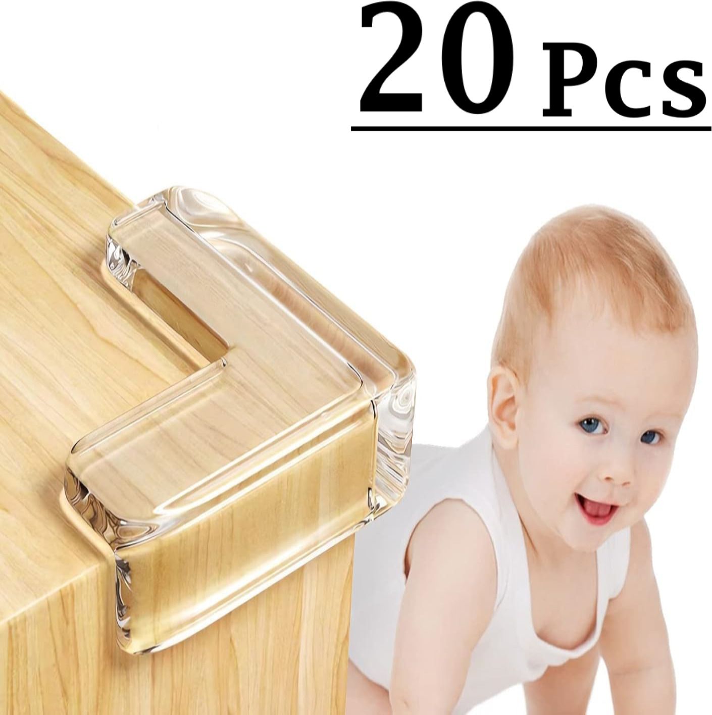 (Pack of 20) Silicon Corner Protector for Table Corner Guards for Baby Safety-image-33