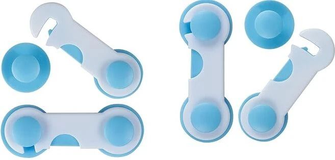 Kids Safety Cabinet Door Locks, 4Pcs Cabinet Lock With Self Adhesive (Blue)-image-33