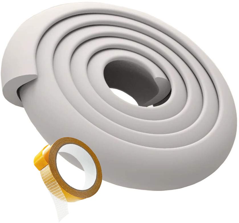 Baby Safety Grey Strip Furniture Edge Guard Cushion Corner Cover 2 meter 6.5 feet tape Infant Bump Protector