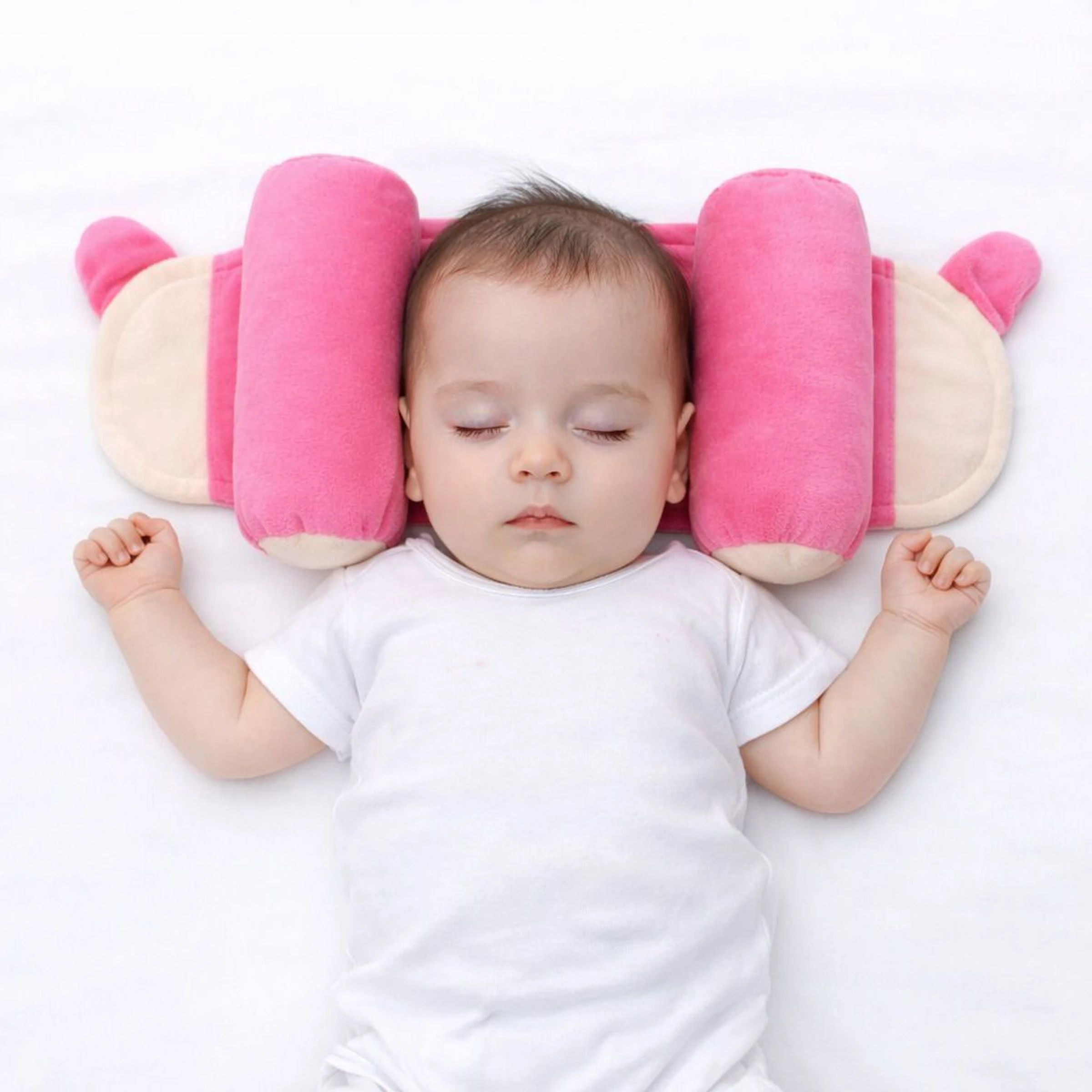 synlark Baby Adjustable Slider Pillow with Side Cushion Anti Roll Pillow for unisex baby-picture-30
