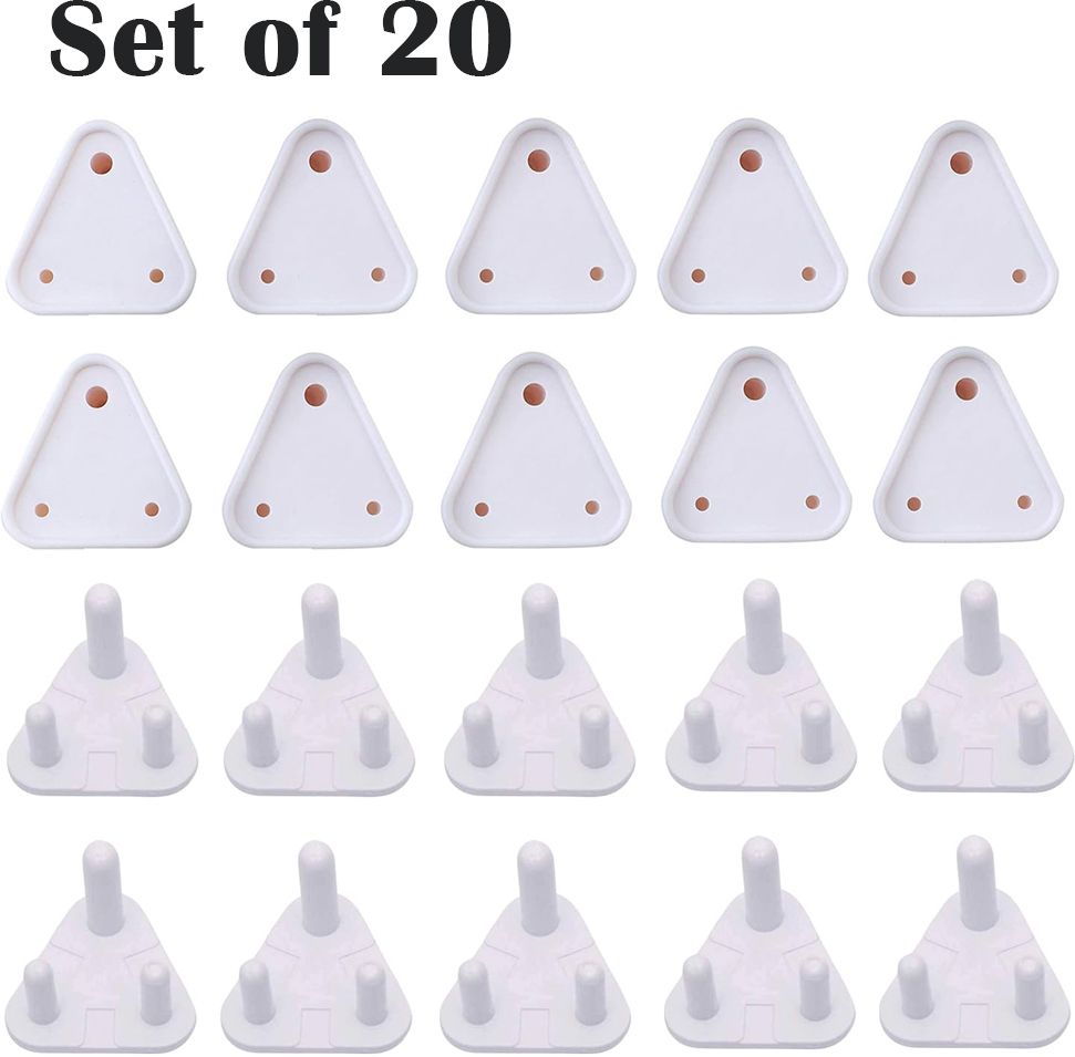 Baby Safety & Baby Proofing Plugs Covers Socket Protector (15A*4pcs) (5A*16pcs)