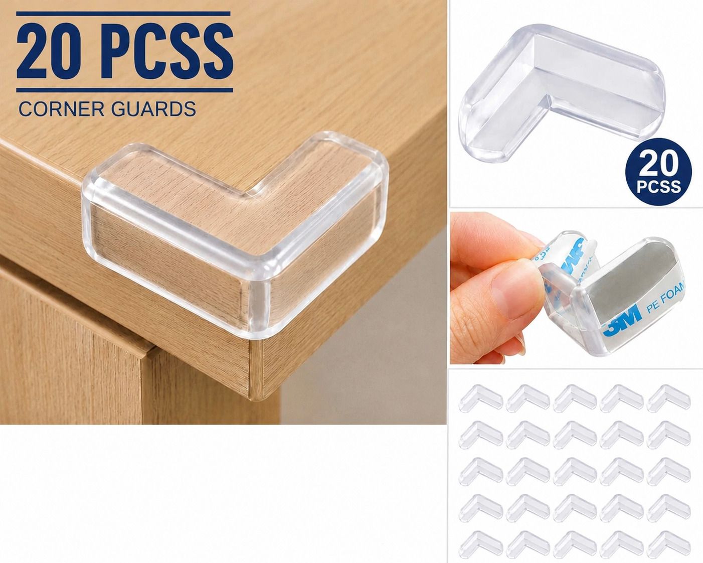20Pcs V shape Silicon Corner Protector for Table Corner Guards for Baby Safety-image-32