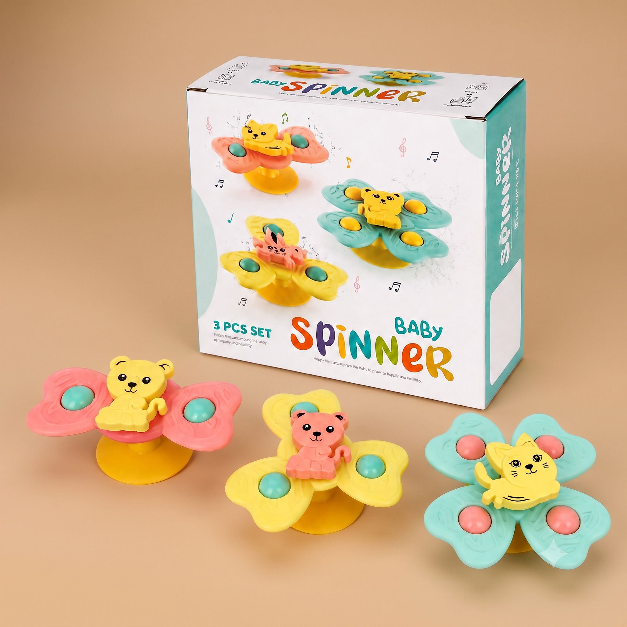 Gift Combo Baby Spinner Toys | Fun & Educational (3 PCS) Rattle-image-1
