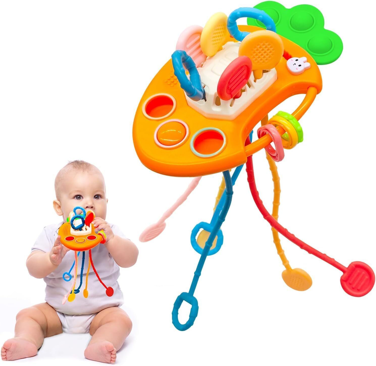 funblast Pull String Toy for Babies Teething Sensory Toys Baby Infants & Toddler Teether Rattle-picture-15