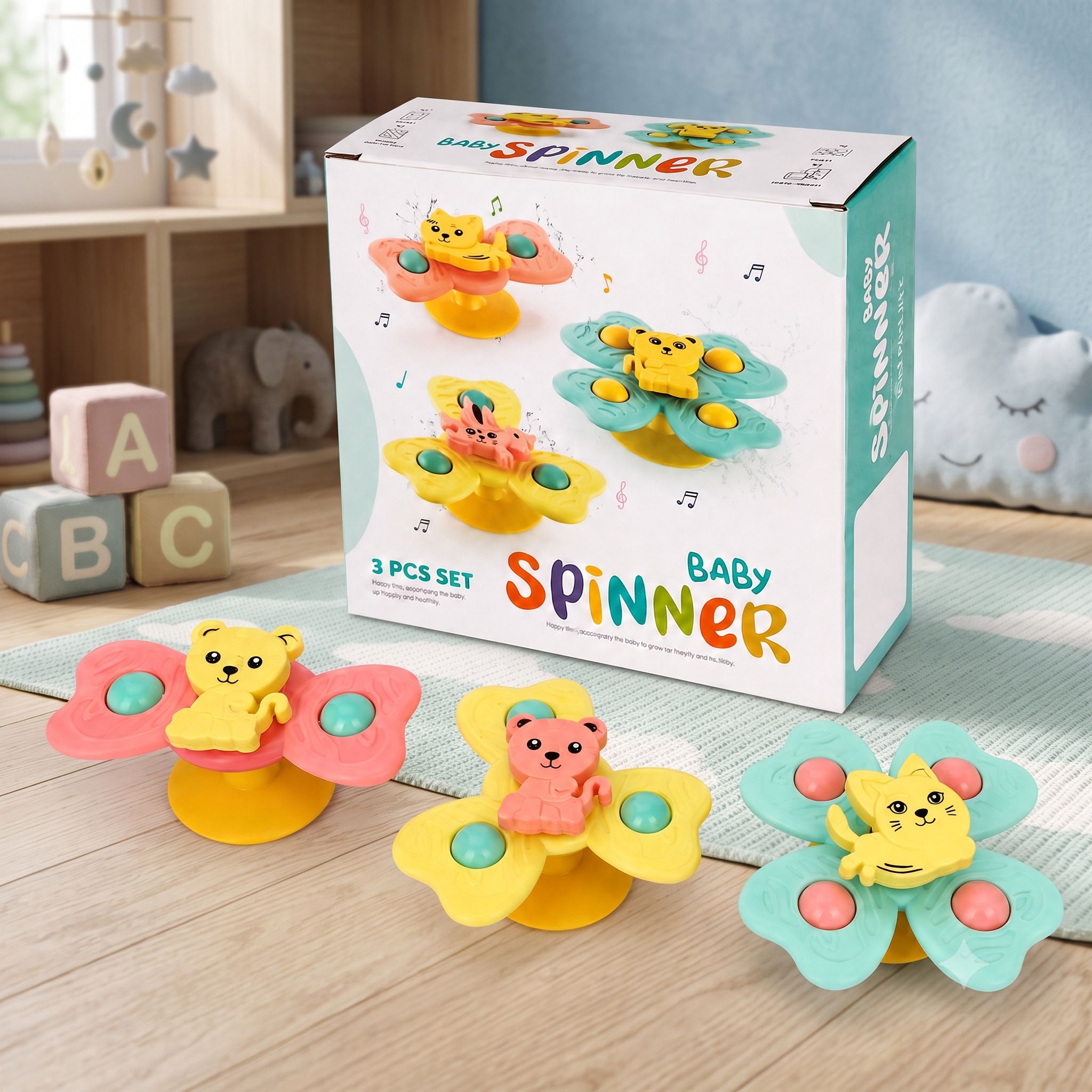 Baby Bathroom Spinner Toys | Rotating Fun Toys for Toddlers Rattle-image-44