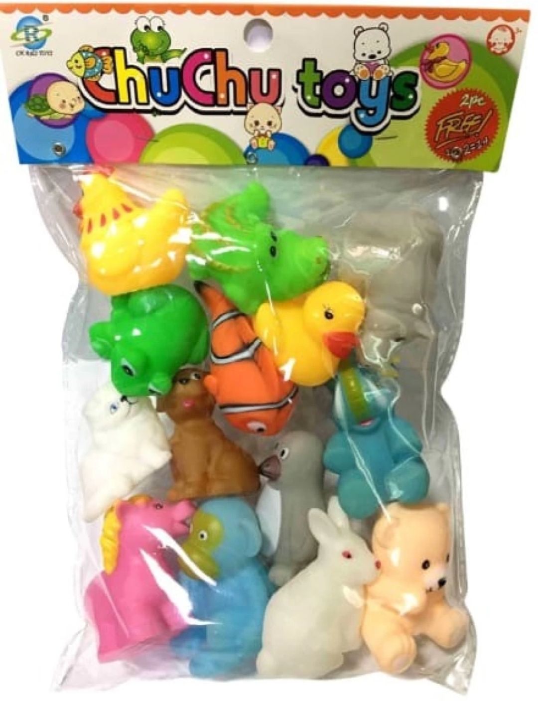 Chu chu bath toys multicolour baby toys 12 piss set Rattle-image-27