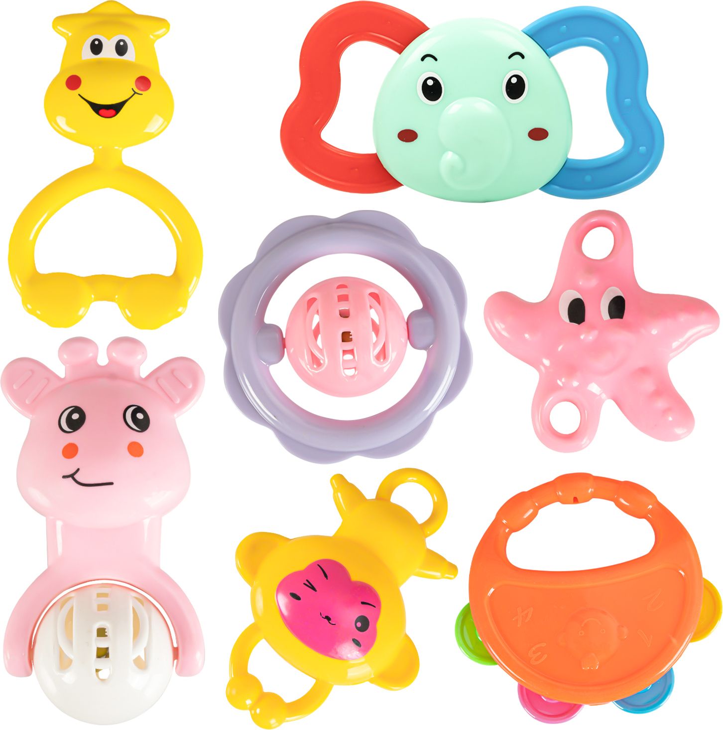 baybee Newborn baby toys Rattles Set for Babies 0-6 Months, 7 Rattle Set (Multicolor) Rattle-picture-11