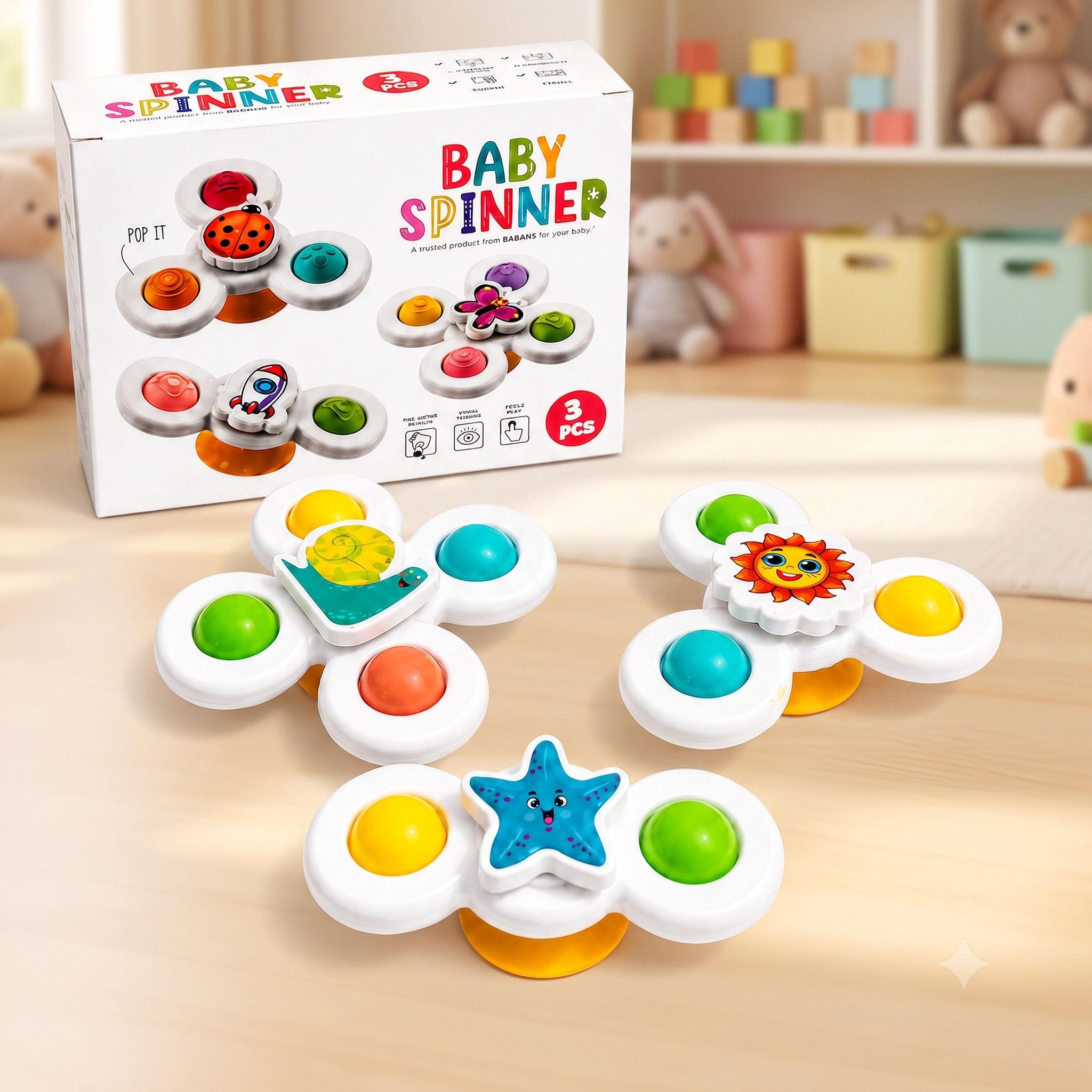 Toddler Spinner Toys with Strong Suction Rattle-image-11