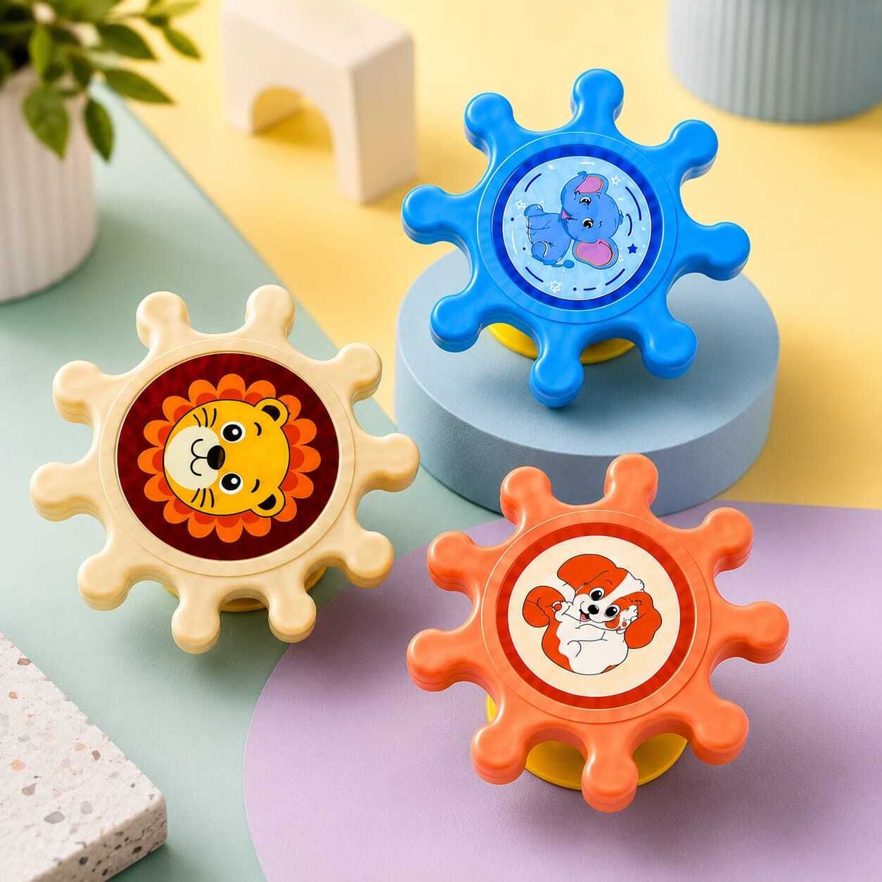 Baby Activity Spinner Toy Set of 3 Suction Play Toy for Kids and Toddlers Rattle-image-19