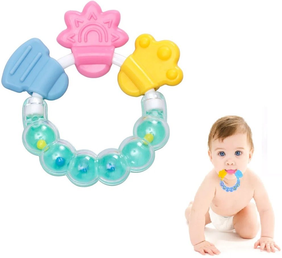 qblyn Rattle Teether | BPA-Free Silicone Baby Rattle & Teething Toy Rattle-picture-37
