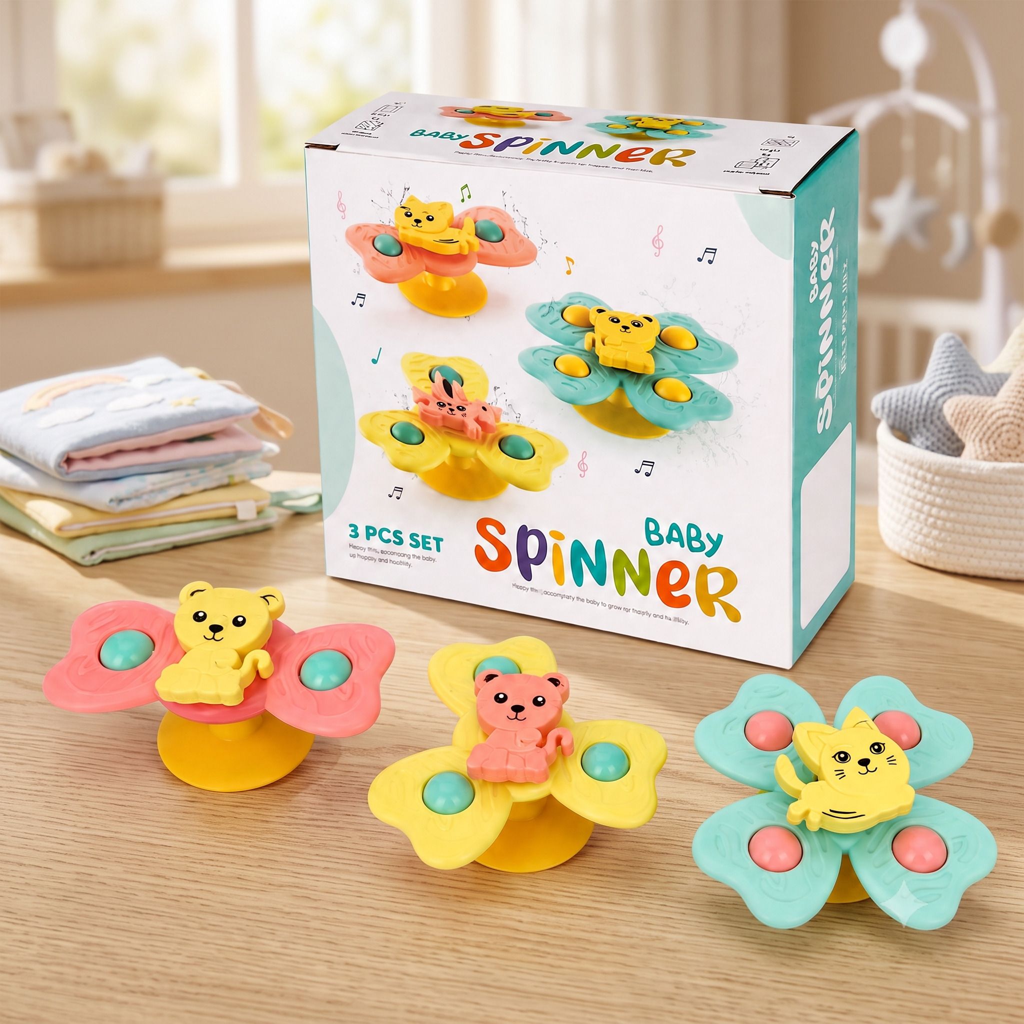 Must Buy Baby Spinner Toys | Fun + Learning (3 Pack) Rattle-image-41