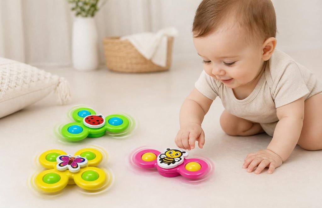 sthofy Baby Bath Activity Spinner Toy Set for Early Learning Play (Multicolor) Rattle-picture-15