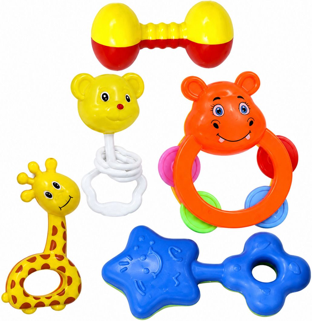 5 Piece Stacking ring toddler toys Rattle-image-35