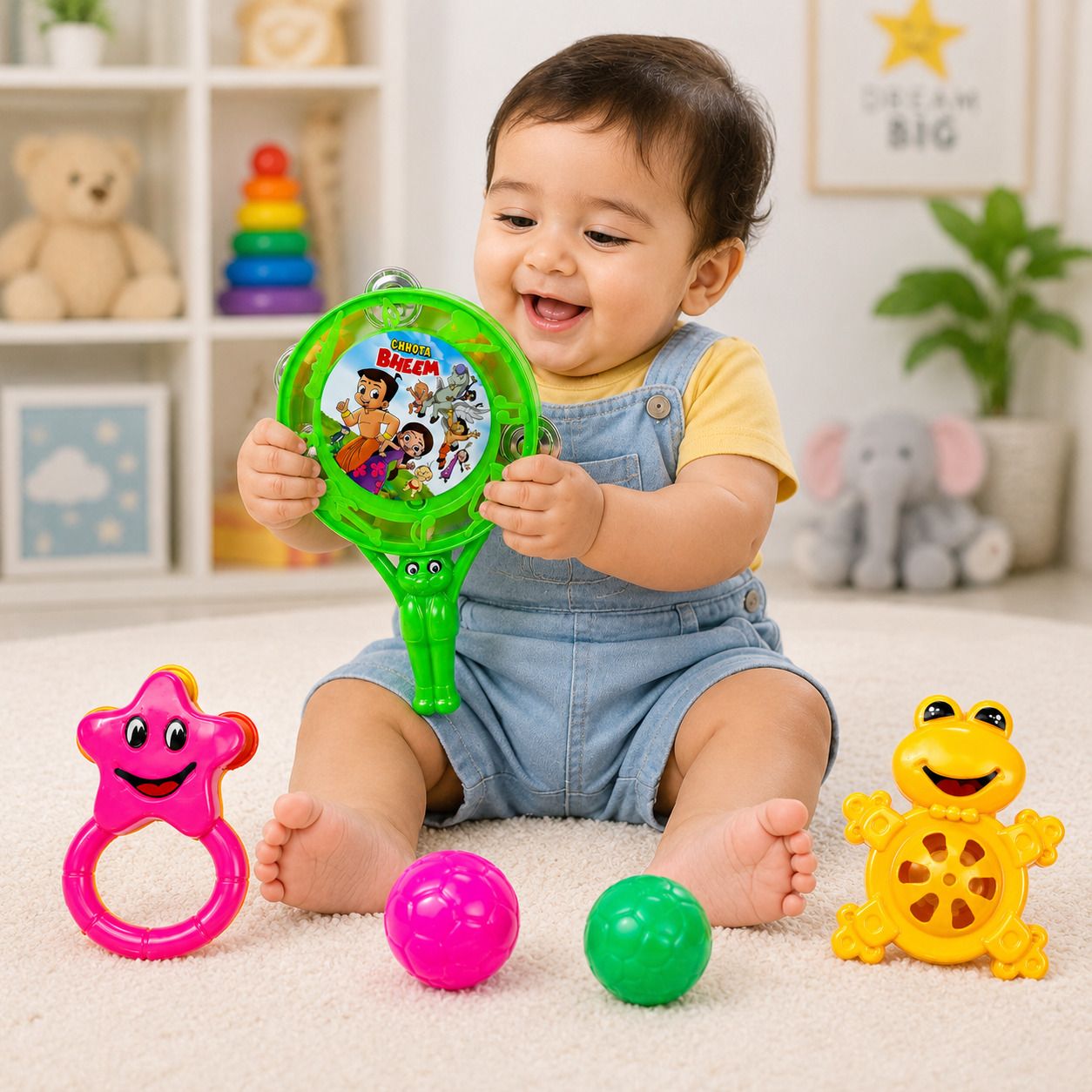 Baby Rattle Toy for Infants 5 Pcs Colorful Musical Rattle Toy for Newborn Babies Rattle-image-7