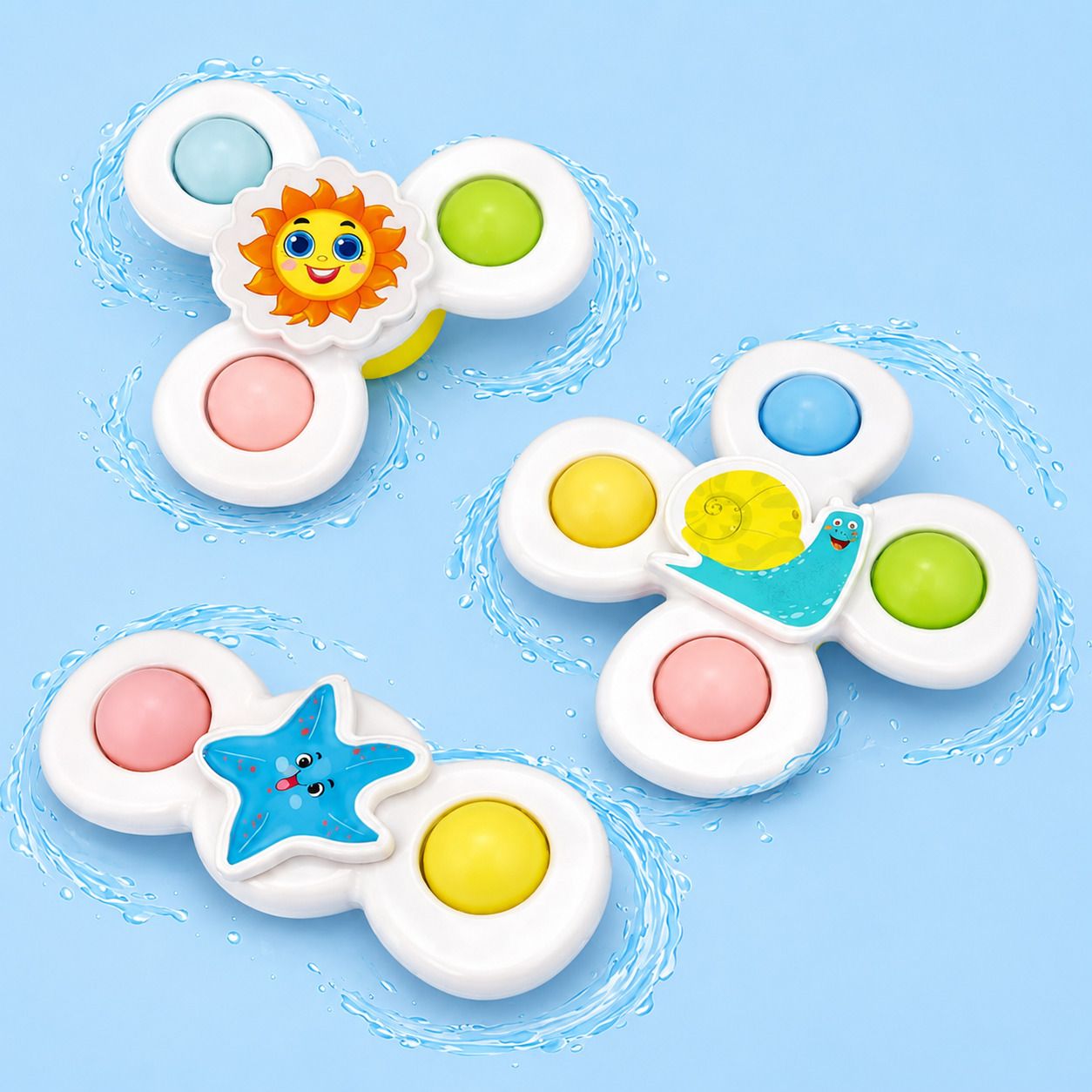 sthofy Baby Suction Spinner Toy for Bathroom Window and High Chair Rattle-picture-7