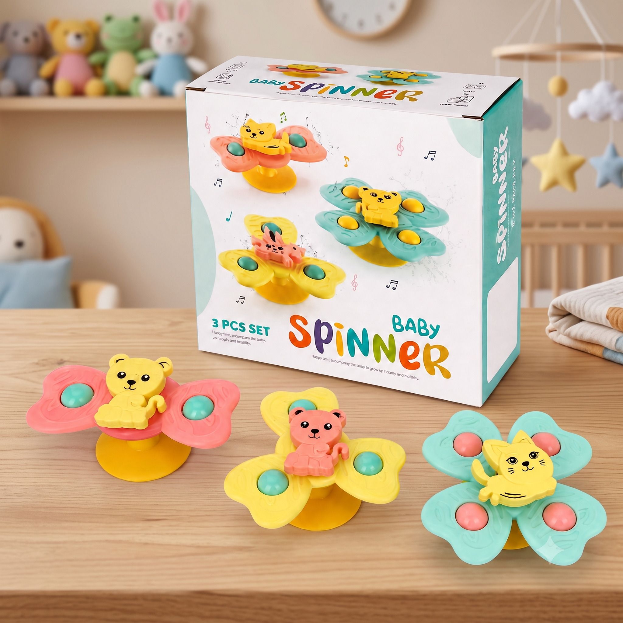 Best Selling Baby Spinner Toys (3 PCS) | Kids Love It ❤️ Rattle-image-38