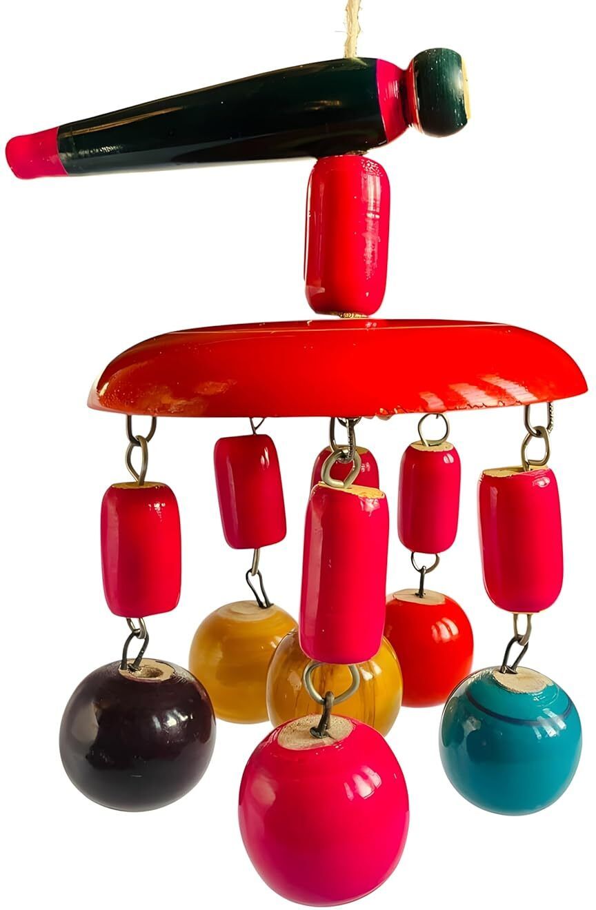 Wooden Hanging Rattle Toy for Newborn Baby | Cradle & Stroller Hanging Toy Rattle-image-9