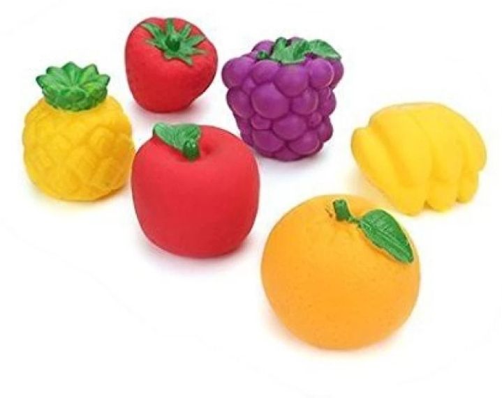 Fruit set 6 piss chu chu baby toys multicolour Rattle-image-24