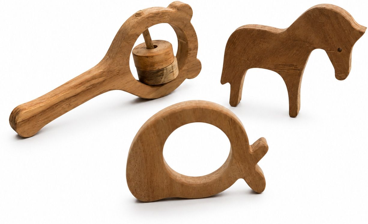 Natural Wood Baby Development Toy Rattle-image-14