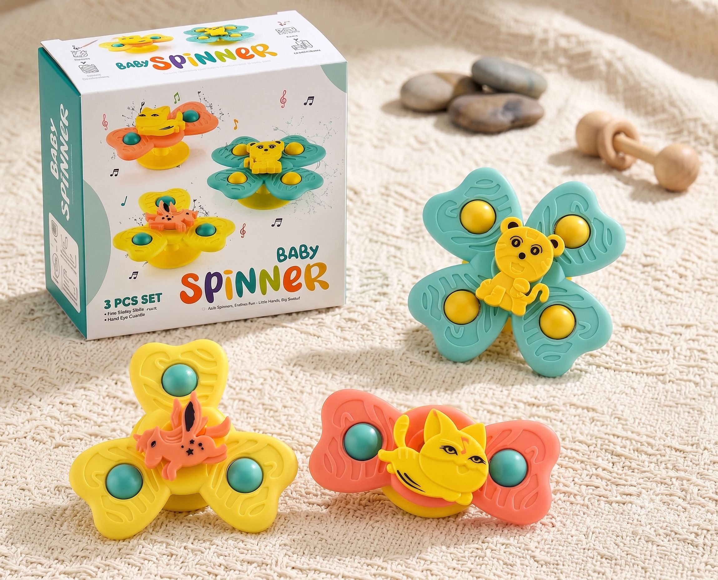 sthofy 3 Pcs Baby Spinner Toy(Premium) Toy Rattle-picture-34
