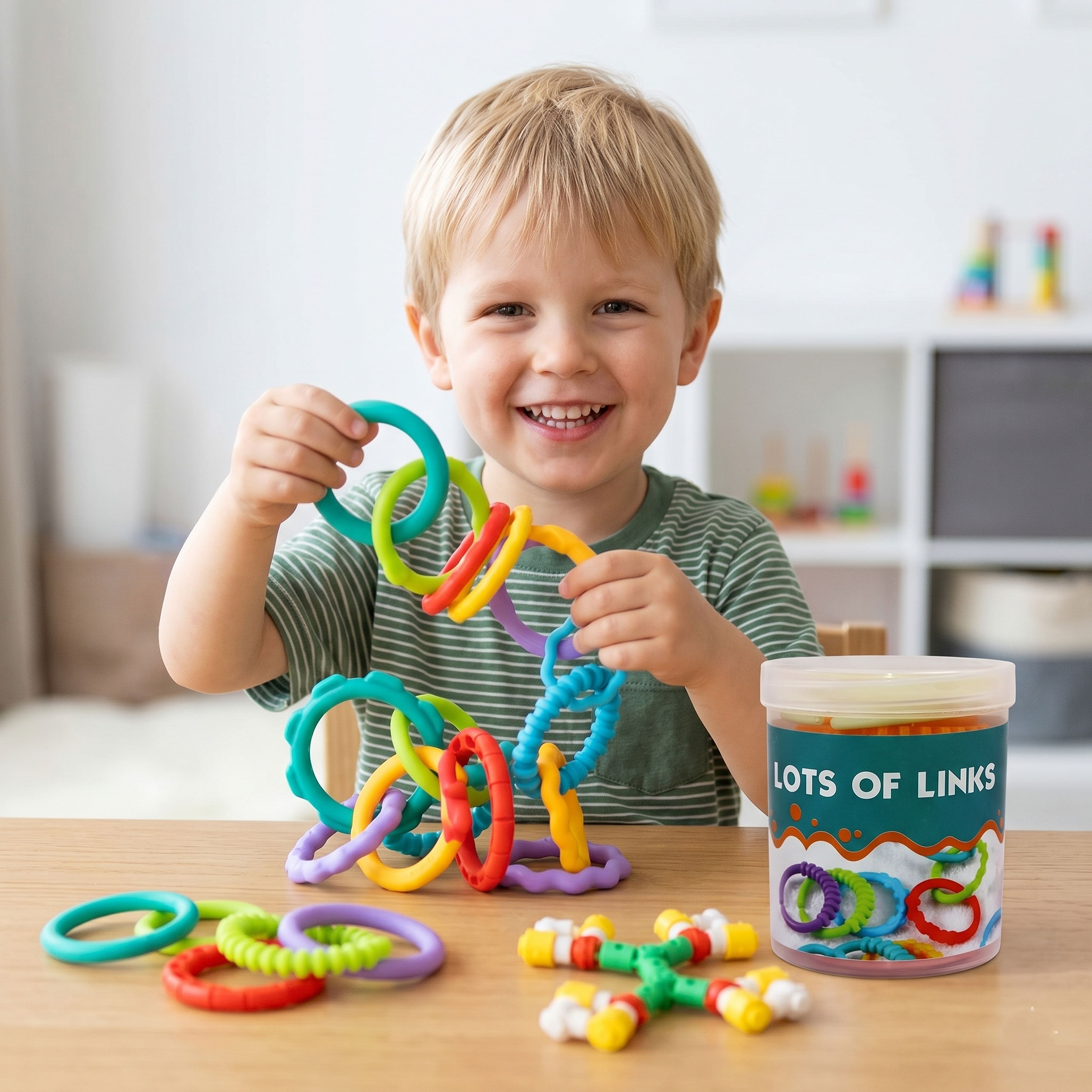 globular Rings connect puzzle for kids Rattle-picture-11