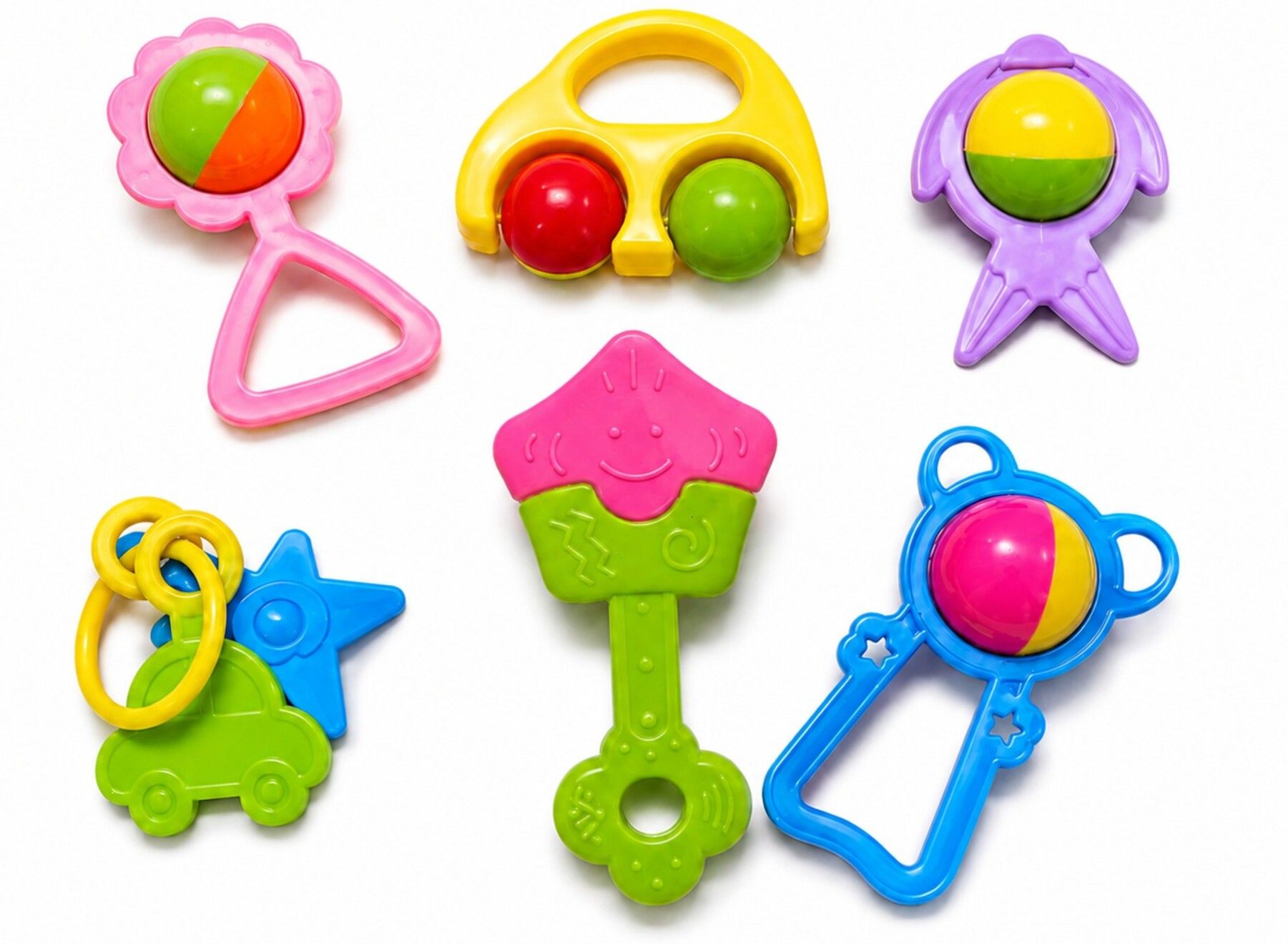 Baby New Rattle Toy Set (Pack of 6, Multicolor Design) Rattle-image-41