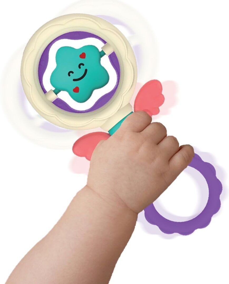 wesoulgifts 1 Pcs Teether & Rattle Toy for Newborn Baby 2 in 1 Teether + Rattle Rattle-picture-31