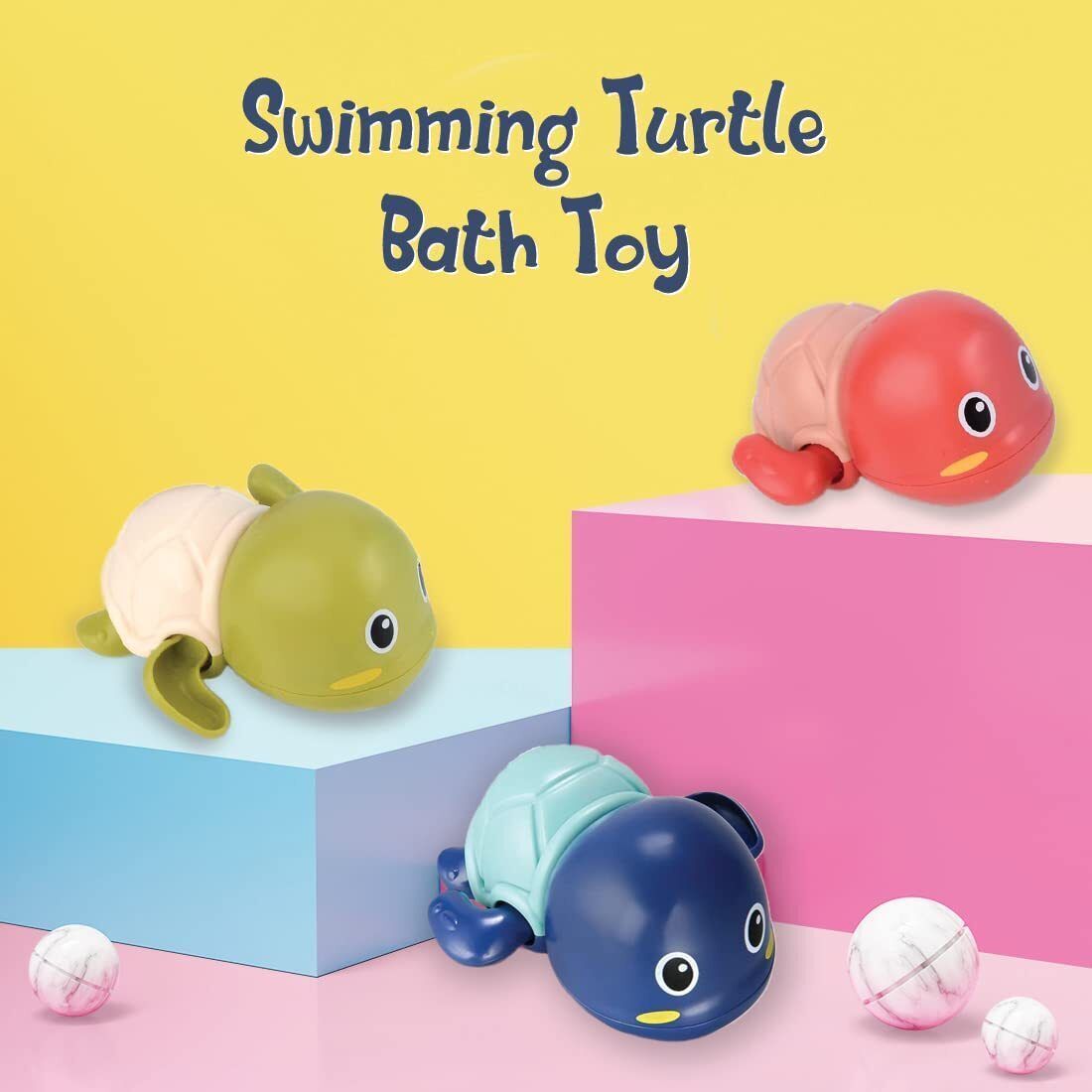 Cute Turtle Toy Swimming Baby Water Turtle Bath Toys for Toddlers Bath Toy-image-12