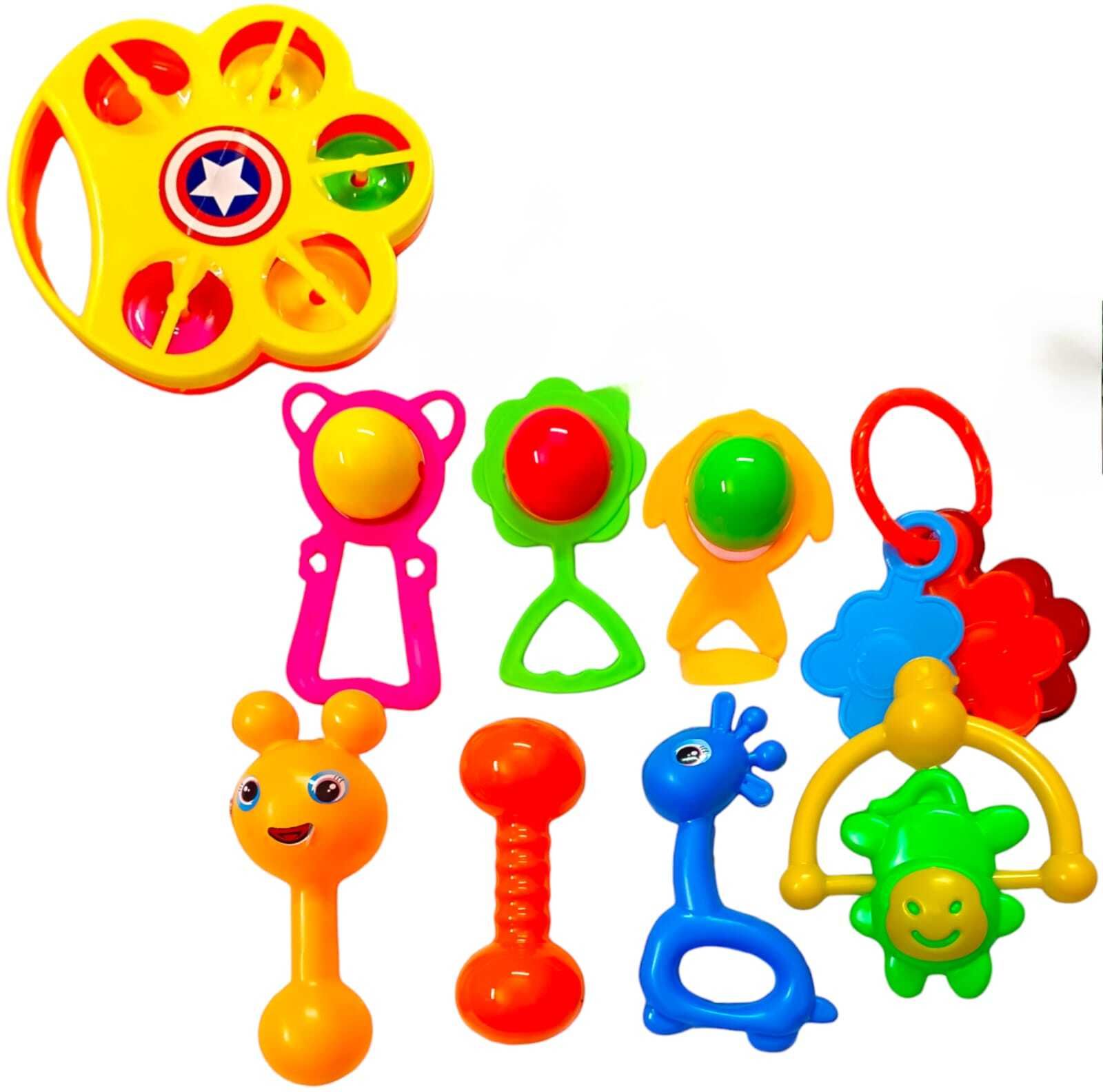 Baby Rattle Toy Set – Any 6 Different Designs Random | Multicolor Rattle-image-14