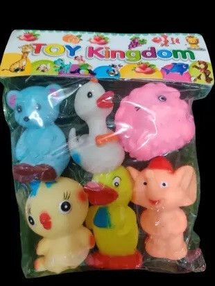 (Pack of 6) Mix Cute Animals Swimming Water Toys Non-Toxic (Toys May Different) Rattle-image-4